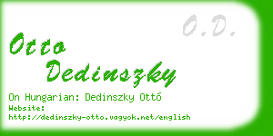 otto dedinszky business card